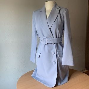 ASOS Blue/Grey Dress Dress Jacket Dress Blazer